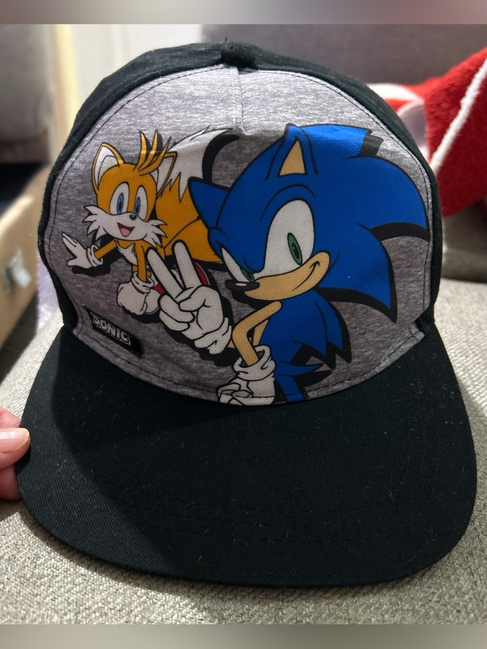 Sonic & Tails Kids Snapback Hat - Black/Gray